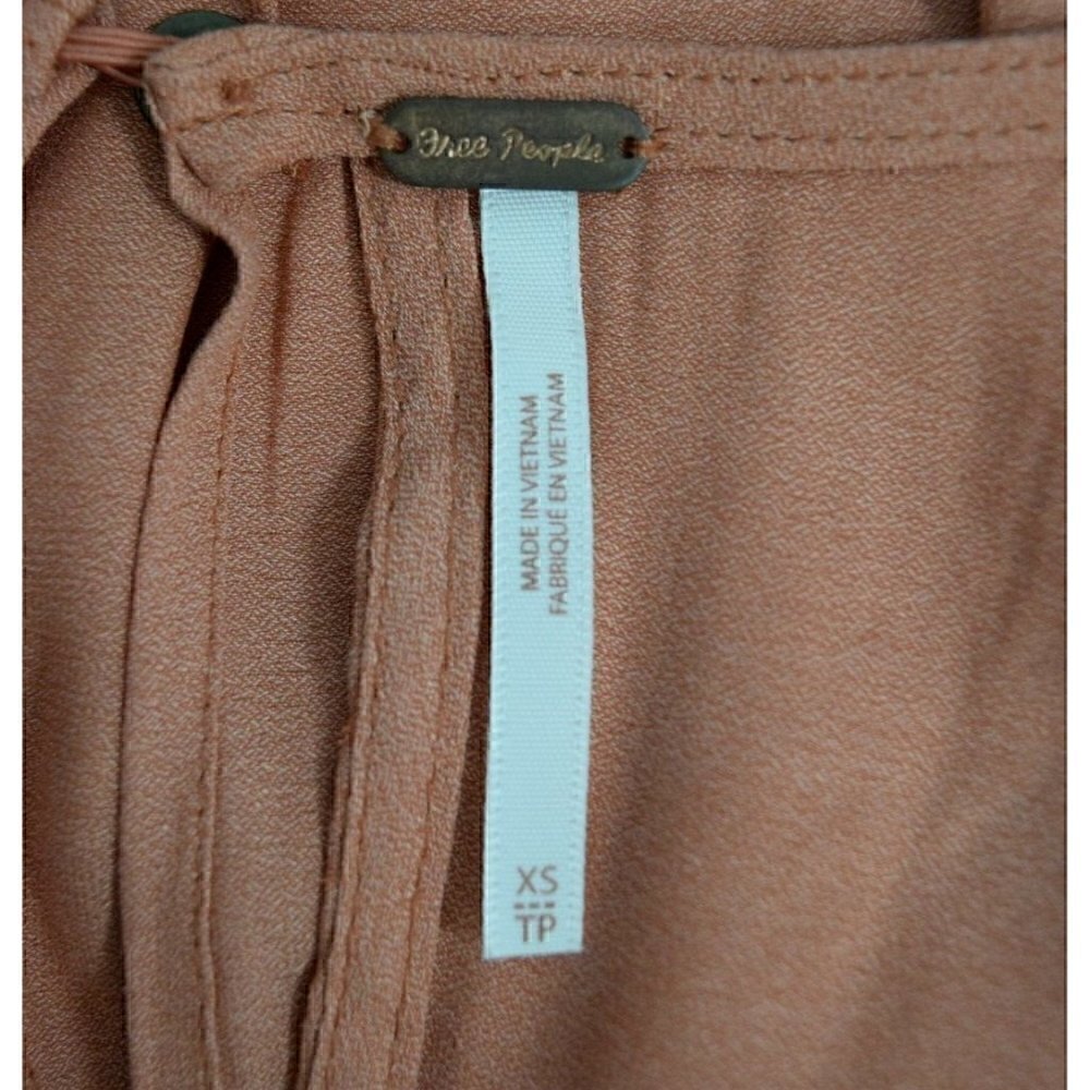 FREE PEOPLE LAYERS IN LOVE DARK APRICOT TUNIC TOP - Picture 6 of 7